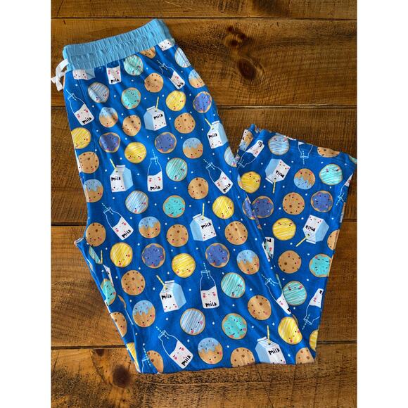 Little Sleepies 2 Piece Blue Cookies & Milk Lunaluxe Bamboo Pajamas Size Large - Picture 5 of 9